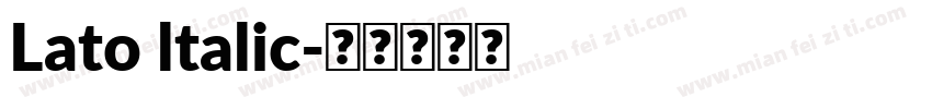 Lato ltalic字体转换